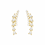 Two-Row Stone and Pearl Earrings