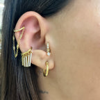 One and a Half cm Thin Hoop Earrings