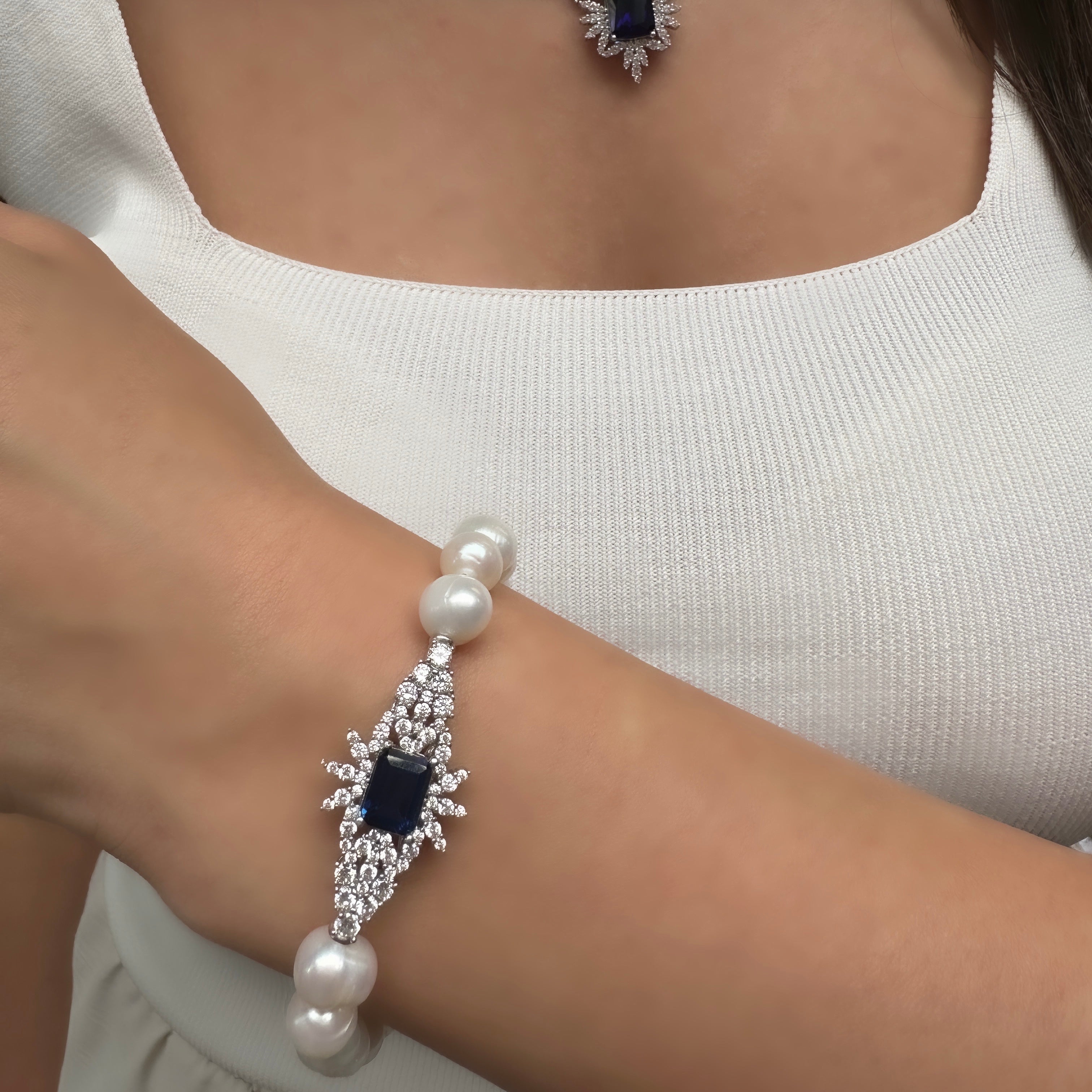 İncili Emerald Gece Seti