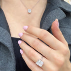 Taşlı Montür Radiant Mozanit Kolye