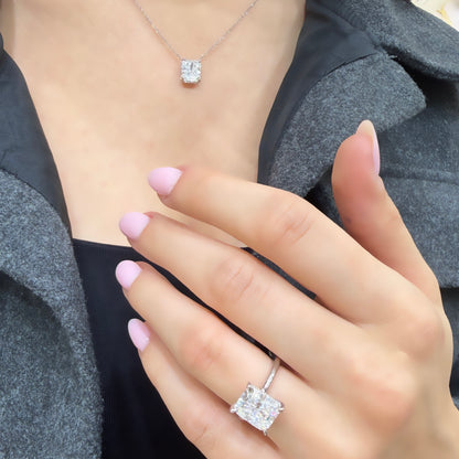 Taşlı Montür Radiant Mozanit Kolye