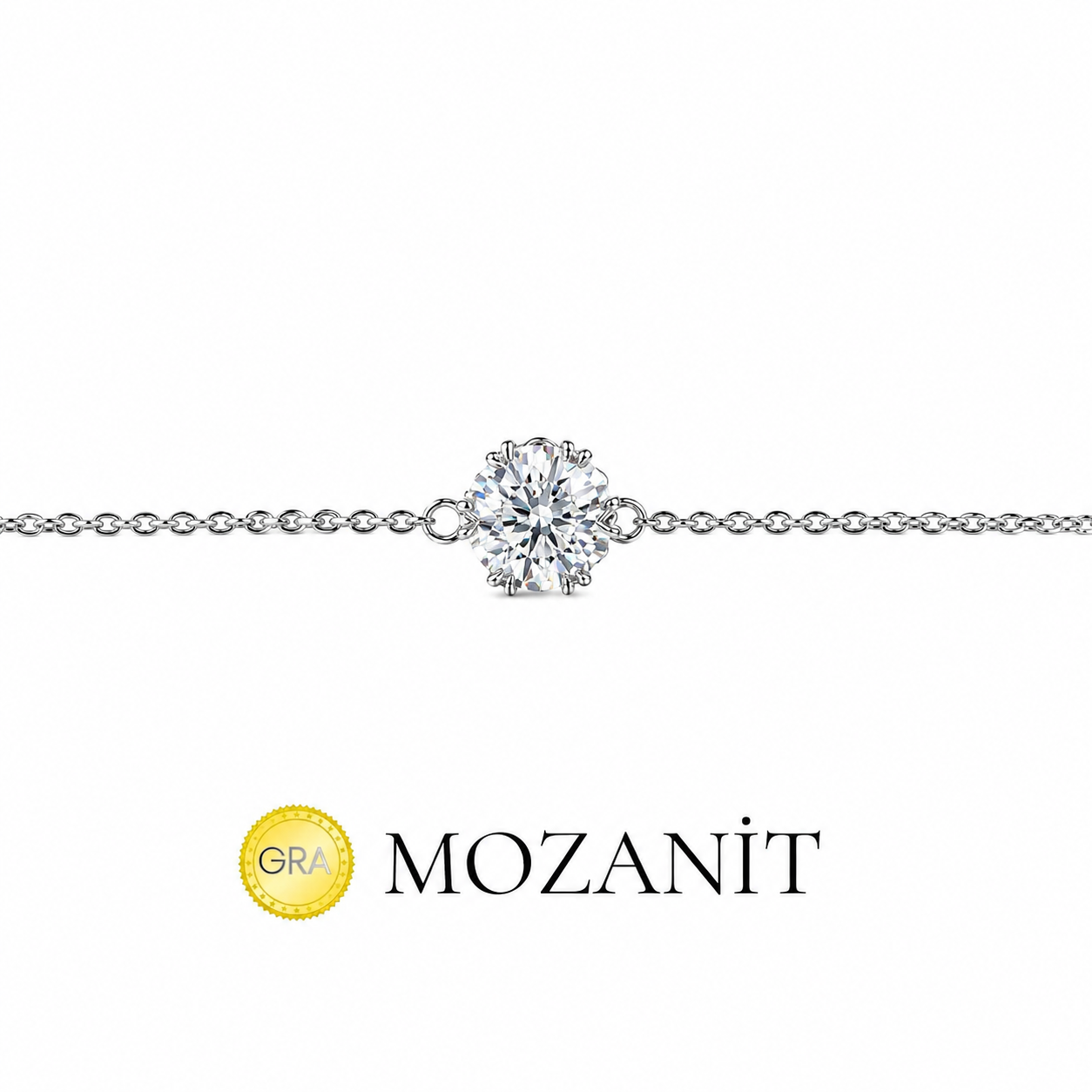 Moissanit Solitär Armband