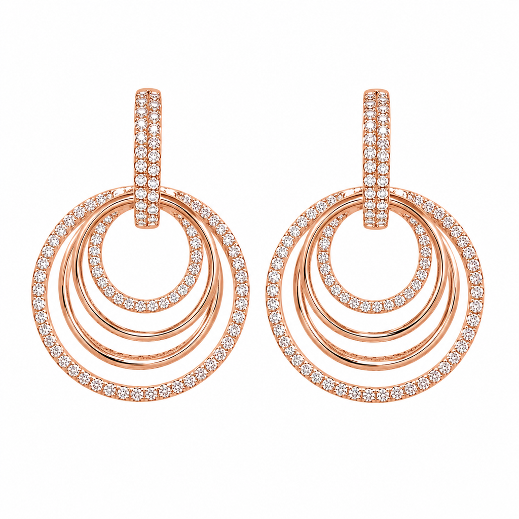 Round Row Earrings