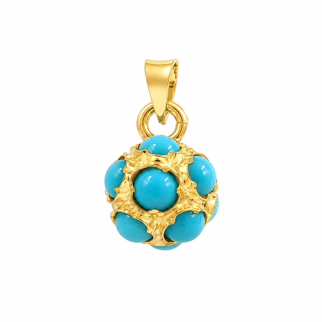 Nostalgic Blue Stone Design Pendant