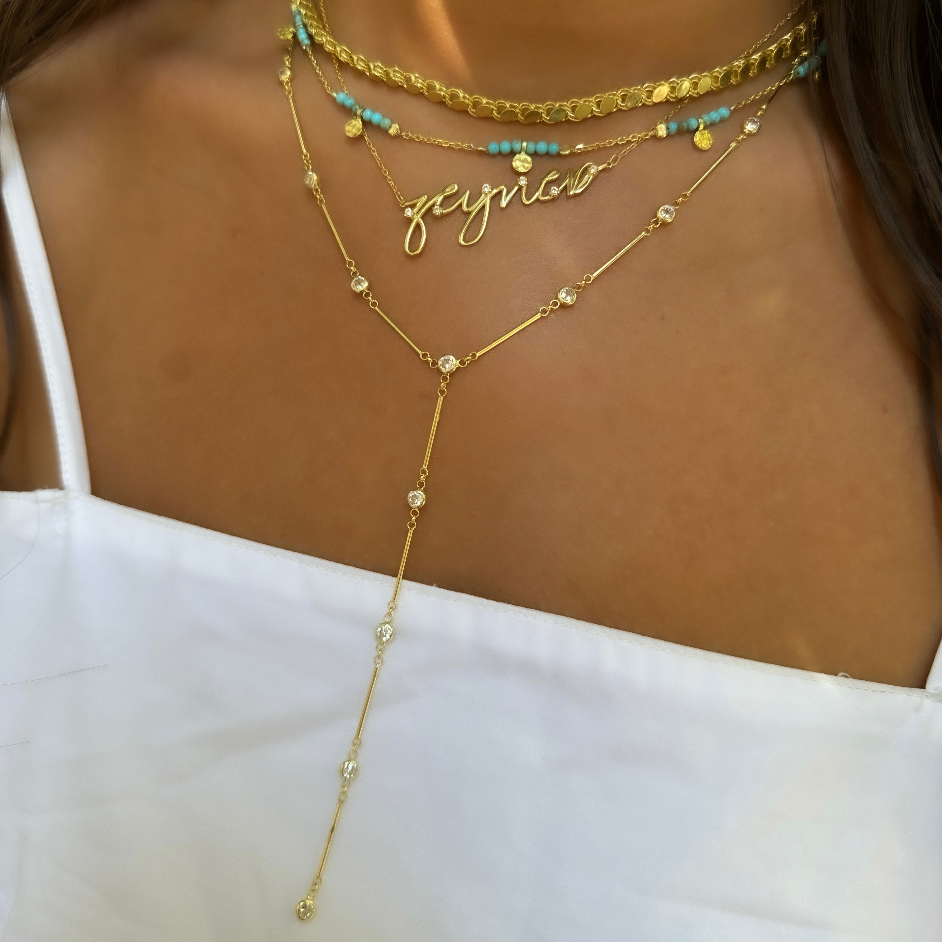 Emily Cris Çubuk Taşlı Y Kolye