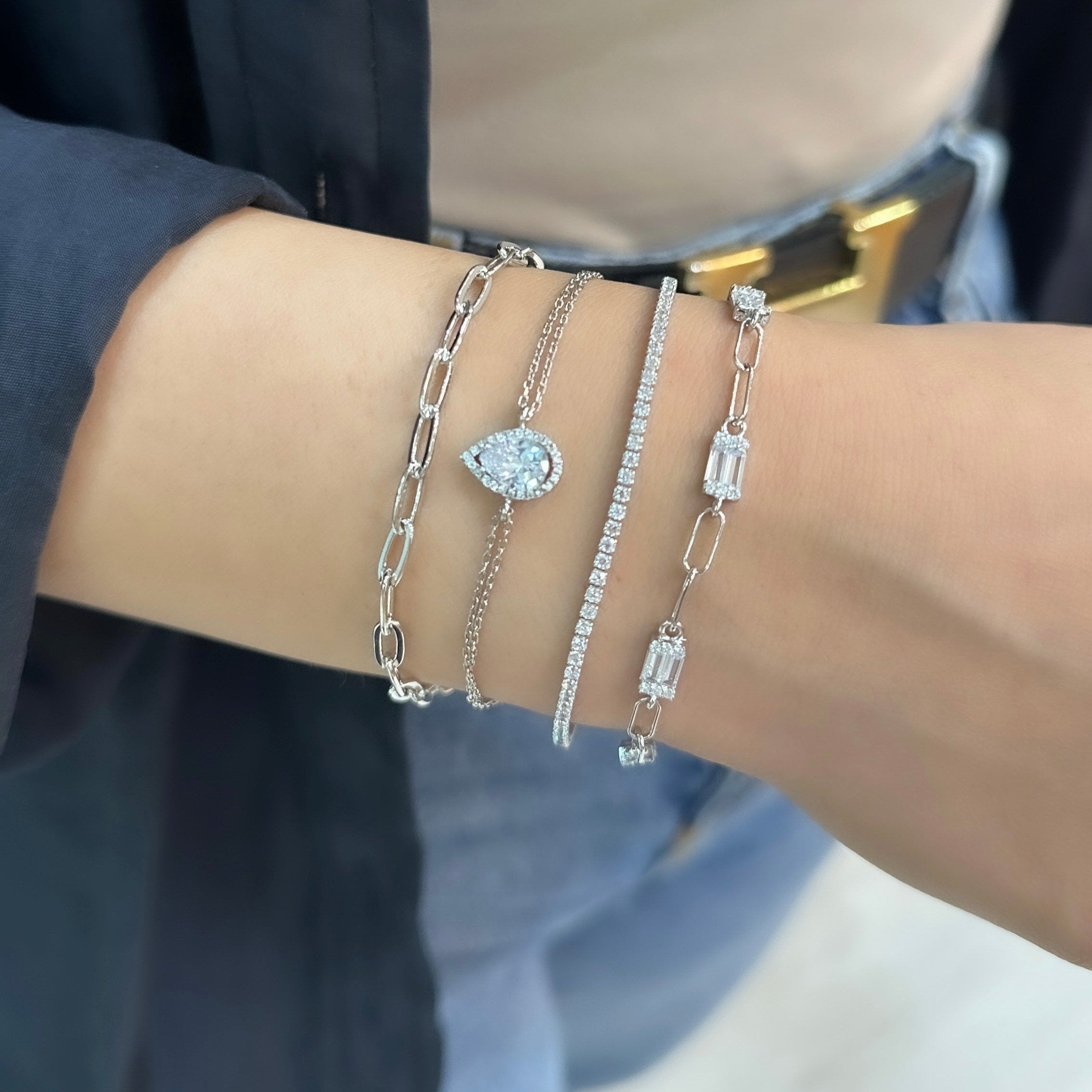 Tropfenstein-Modell-Armband