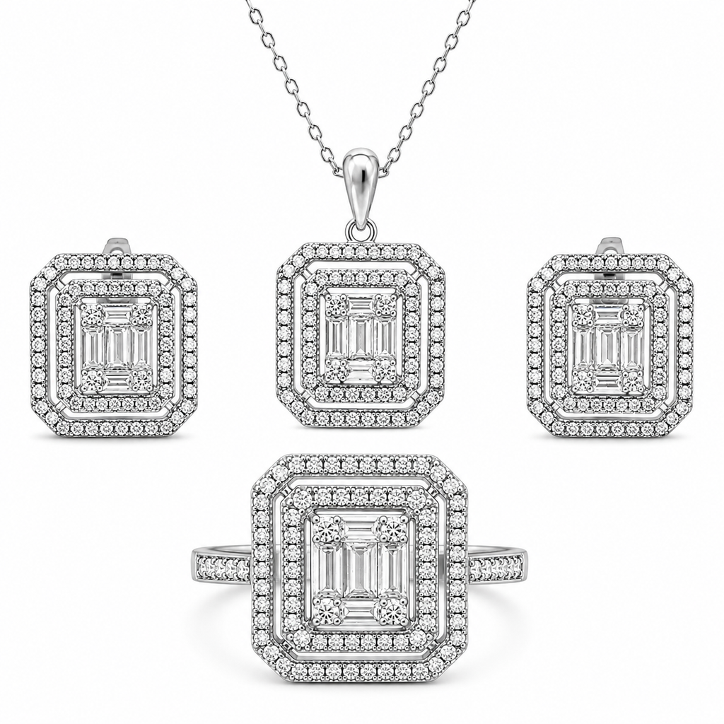 Quadratischer Design Baguette-Set
