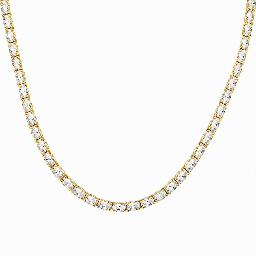 Oval Stone Waterway Necklace