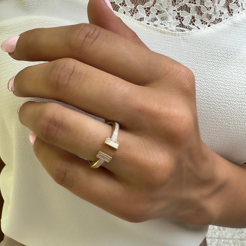 Perlmutt T-Ring