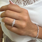 Baget ve Çiçek Taşlı Gece Seti