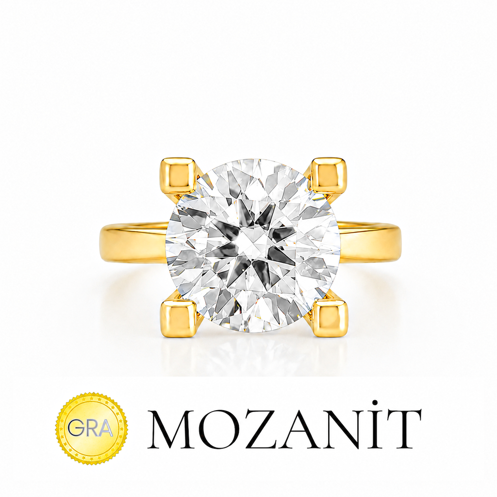Four Carat Moissanite Solitaire Ring