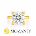Four Carat Moissanite Solitaire Ring