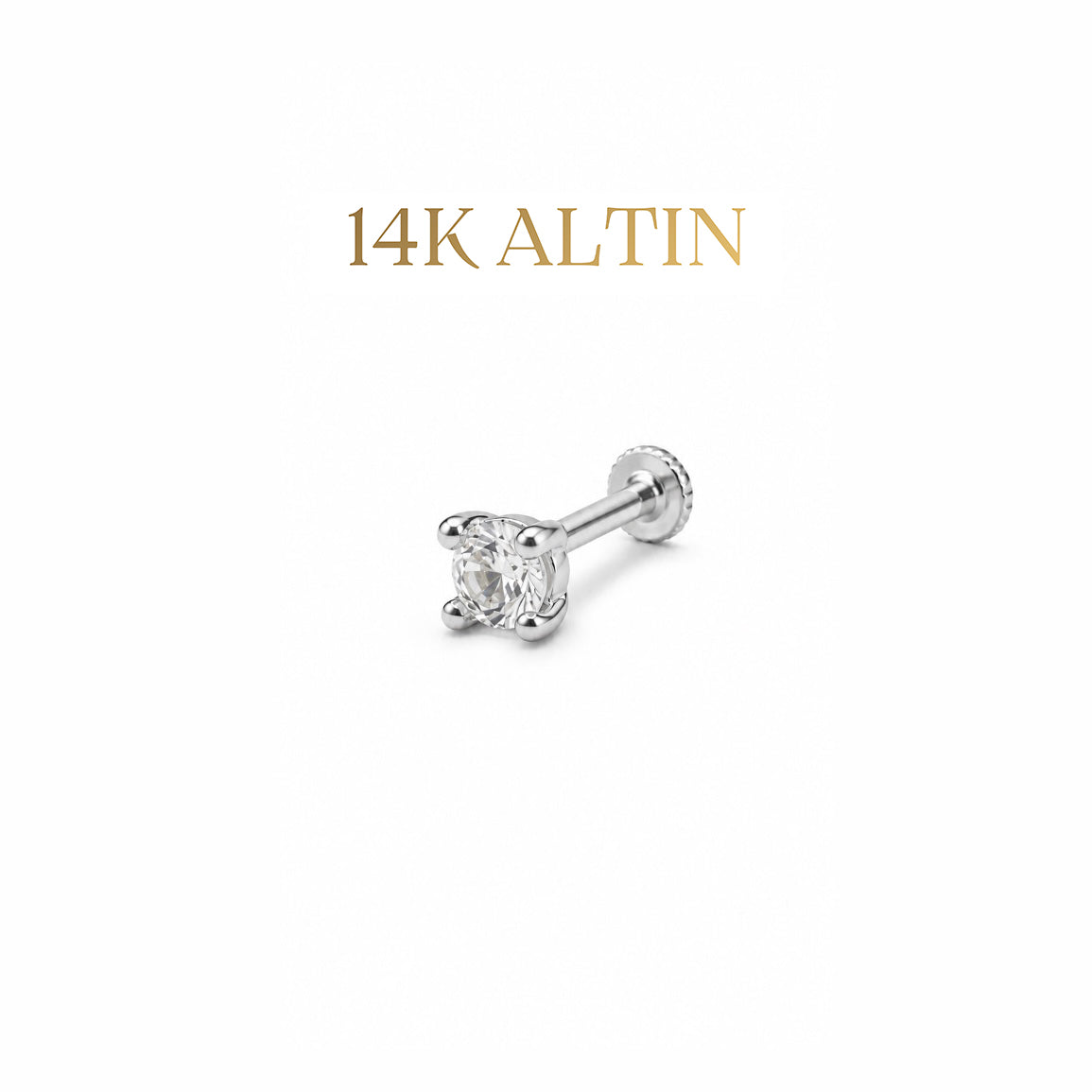 14K Tektaş Piercing