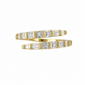 Spiralring mit Baguette-Steinen