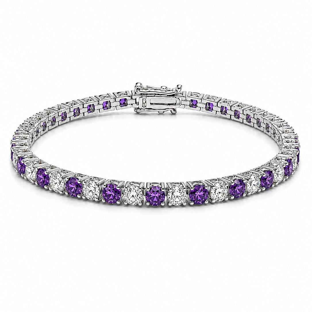 Drei Mm Lilafarbene Steinarmband