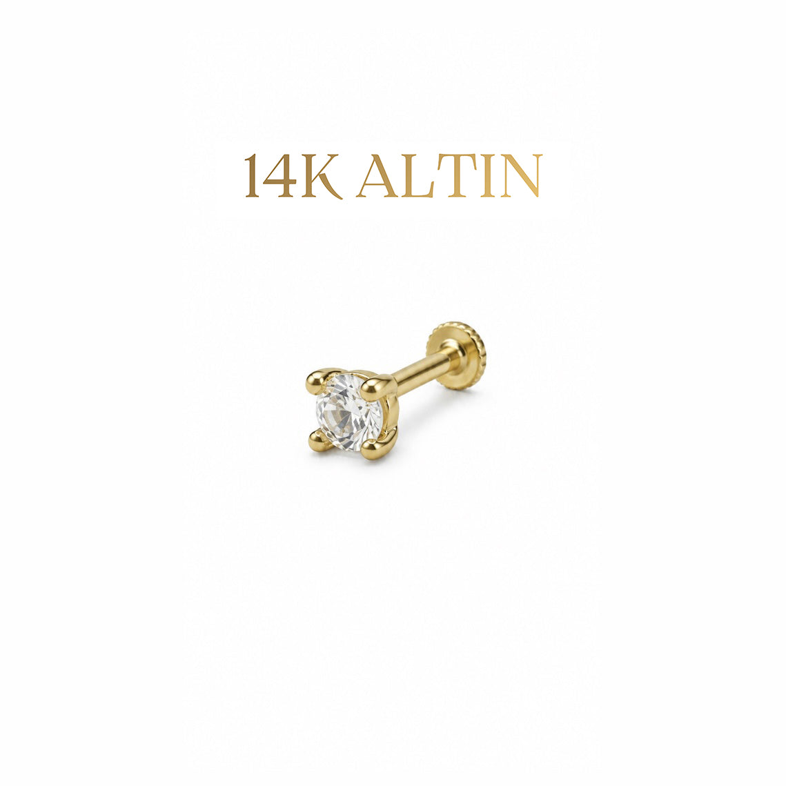 14K Tektaş Piercing