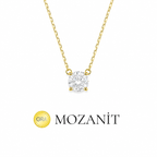6 mm Mozanit Tektaş Kolye