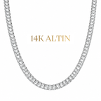 14K Oval Suyolu Kolye
