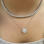 Baget Taşlı Yuvarlak Kolye