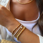 Taş Detaylı Dikdörtgen Bileklik