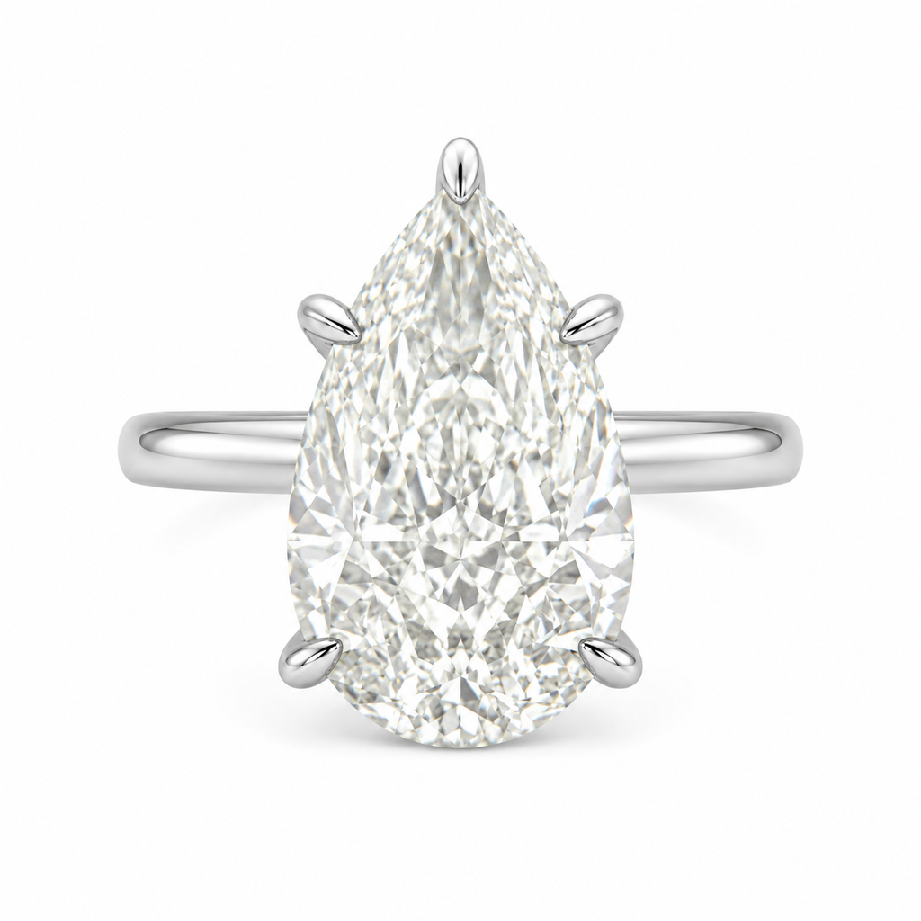 Ring mit Steinen in Birnenform, G-Farbe