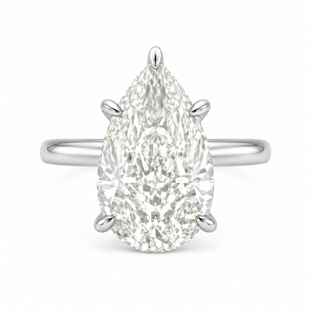 Ring mit Steinen in Birnenform, G-Farbe