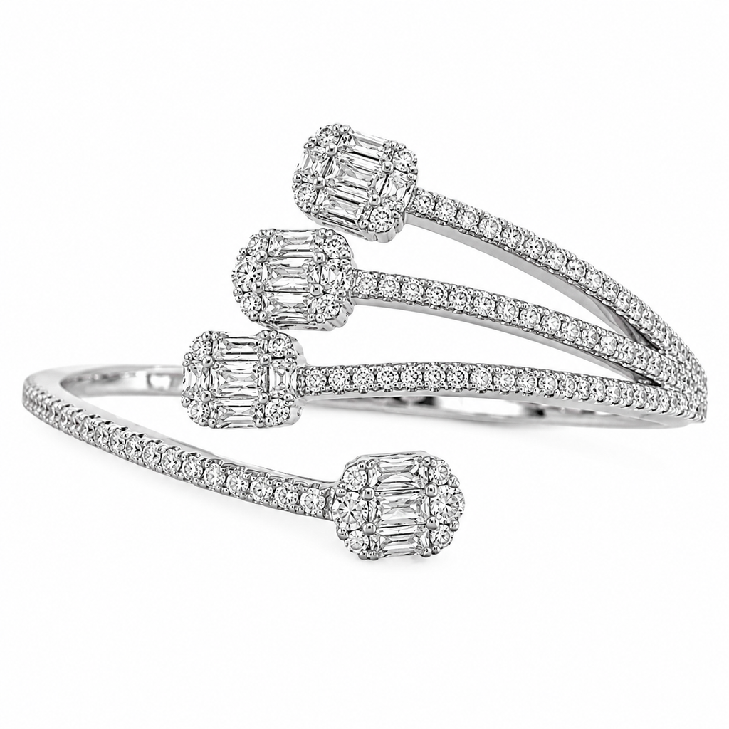 Baguette Stone Design Bangle