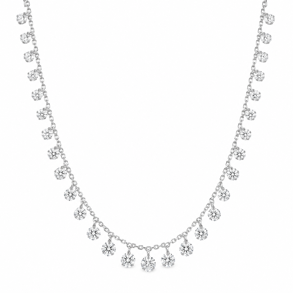 Sallantılı Taşlı Model Kolye
