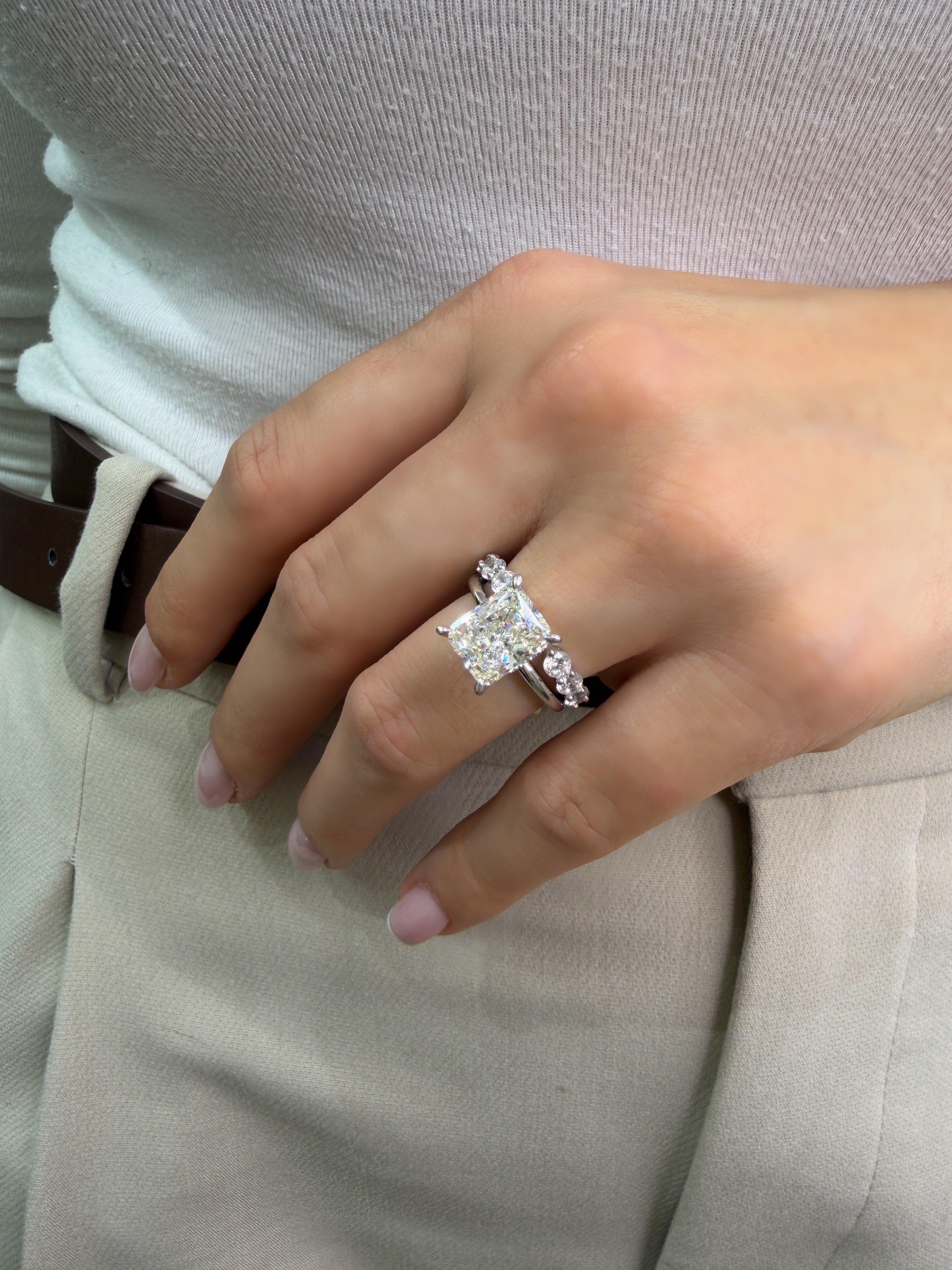 Open Band Yarımtur Stacking Yüzük