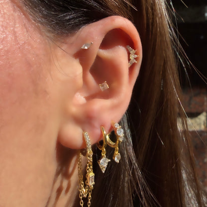 Markiz Taşlı Sıralı Piercing