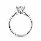 A Sub-Carat Claw Moissanite Solitaire Ring