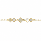 Karo-Design Perlmuttarmband mit Steinen