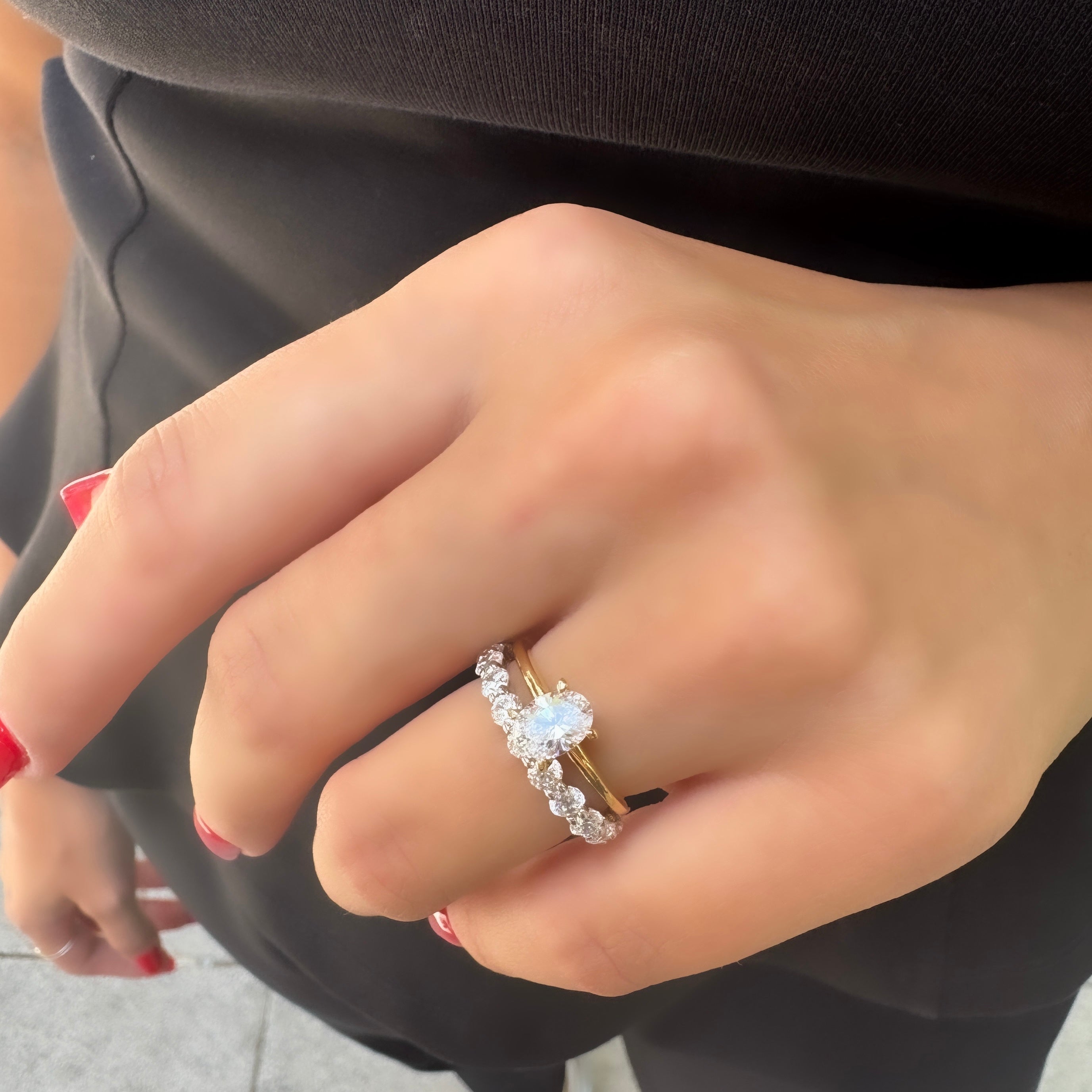 0.75 Karat Oval Yüzük