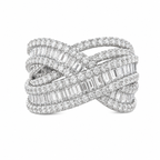 Ring "Kreuz-Baguette-Schnitt" modern