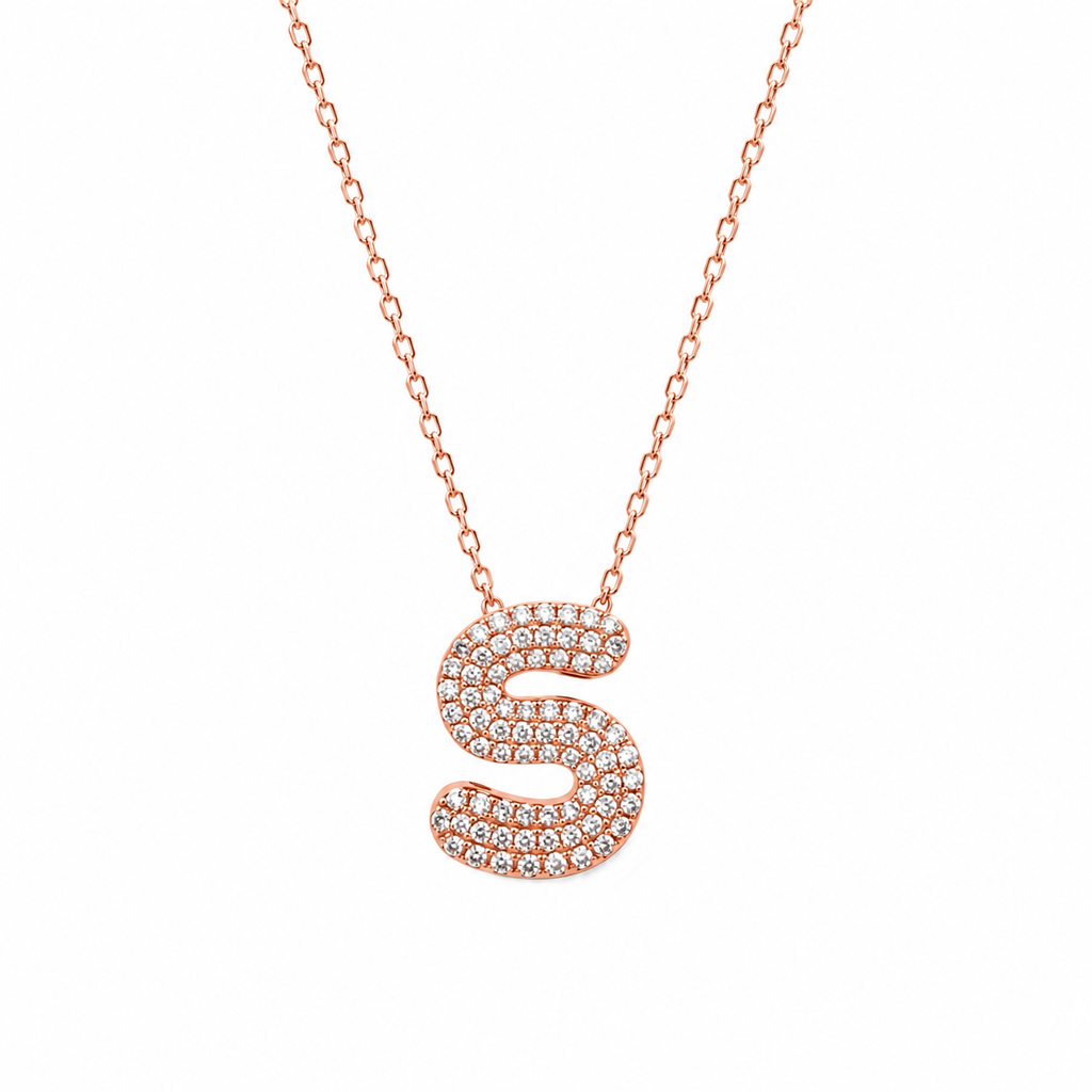 Domed Letter Necklace