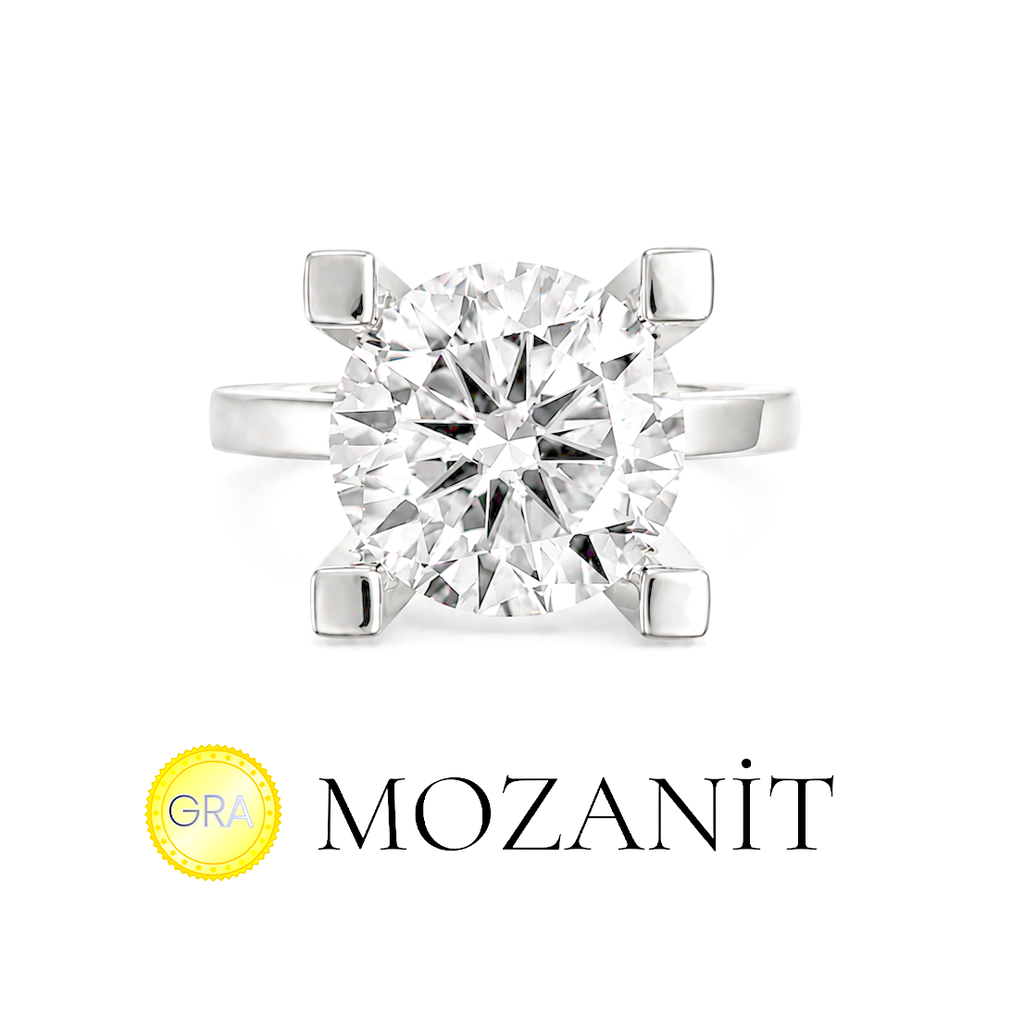 Three Carat Moissanite Solitaire Ring
