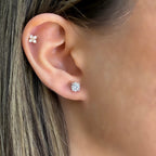 Five mm Solitaire Earring