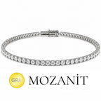 Drei-mm-Moissanit-Waterway-Armband