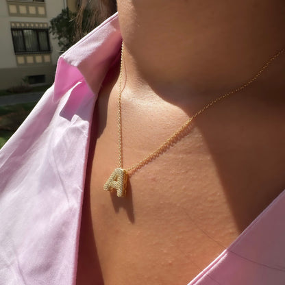Domed Letter Necklace