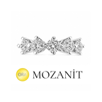 Zwei Karat Moissanit Fünfstein-Ring