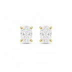 0.75 Karat D-Farbe Ovalohrring