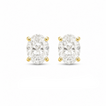 1,25 Karat D-Farbe ovale Ohrringe