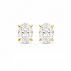 1,25 Karat D-Farbe ovale Ohrringe
