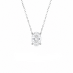 0.75 Karat D-Color Oval Kolye