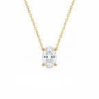 0.75 Karat D-Color Oval Kolye