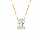 1,75 Karat D-Color Oval-Halskette