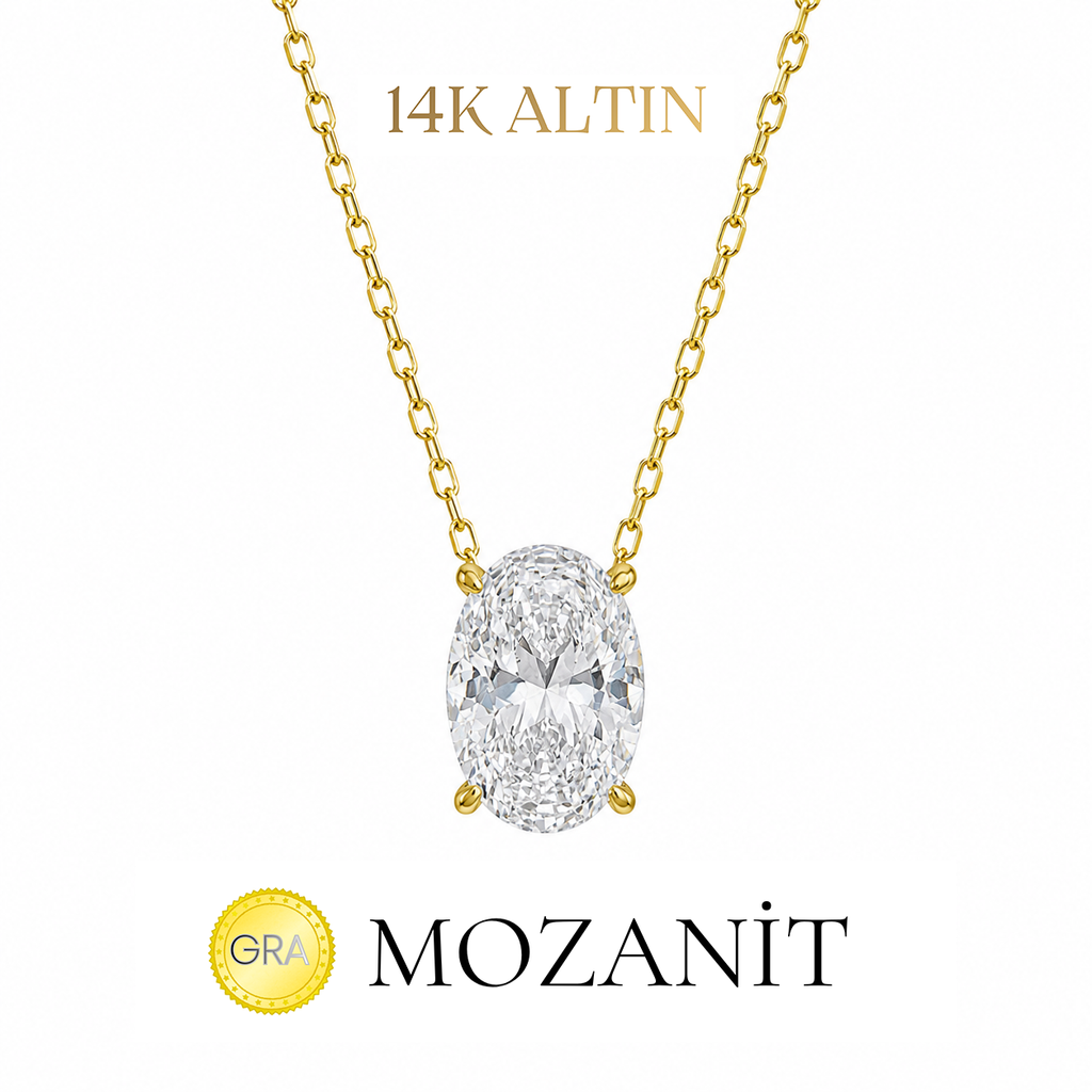 14K Stone-Set Moissanite Pendant