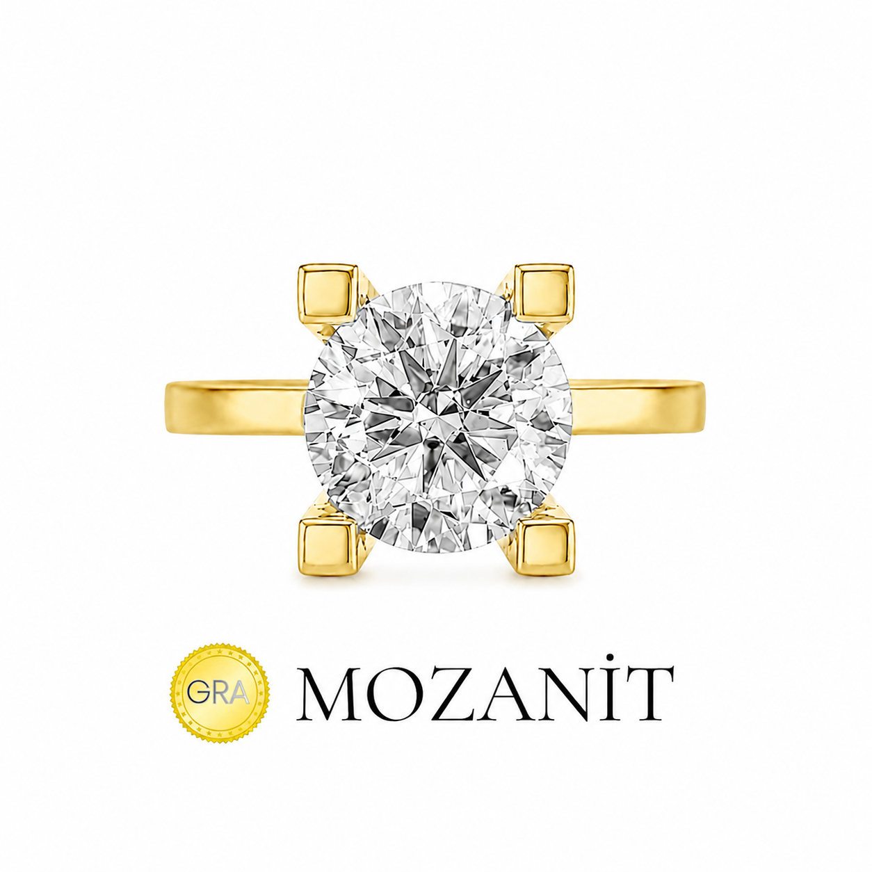 Two Carat Moissanite Solitaire Ring
