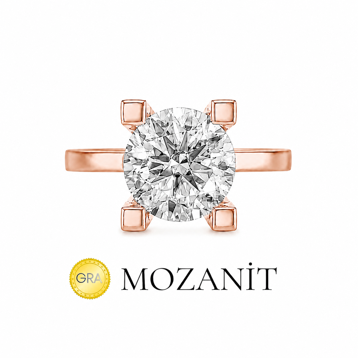 Two Carat Moissanite Solitaire Ring