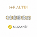 14K Mozanit Taşlı İnce Tamtur